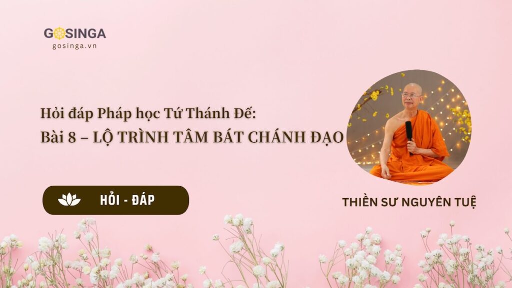 Hỏi đáp Pháp học Tứ Thánh Đế: Bài 8 – LỘ TRÌNH TÂM BÁT CHÁNH ĐẠO