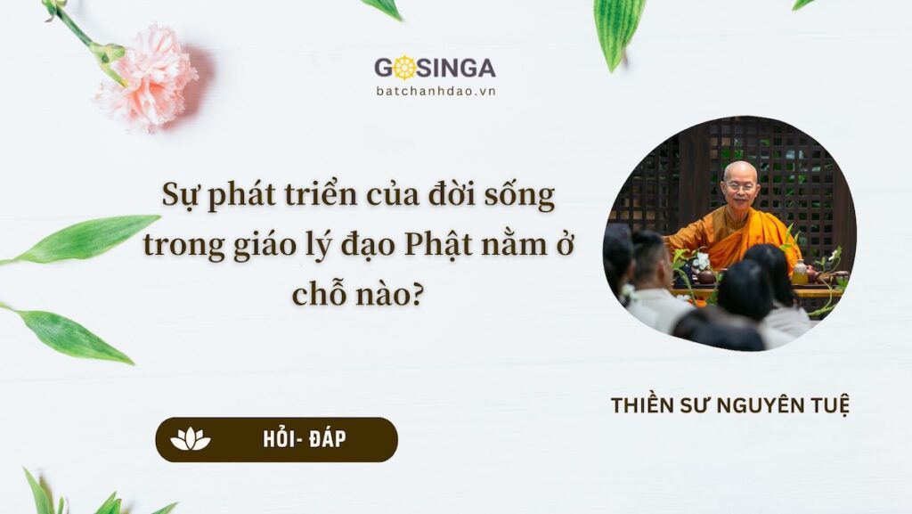 Sự phát triển của đời sống trong giáo lý đạo Phật nằm ở chỗ nào?